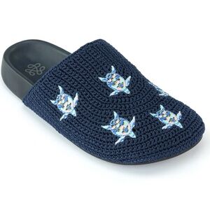 The Sak bolina clog crochet turtle slide on mule shoes NWOT